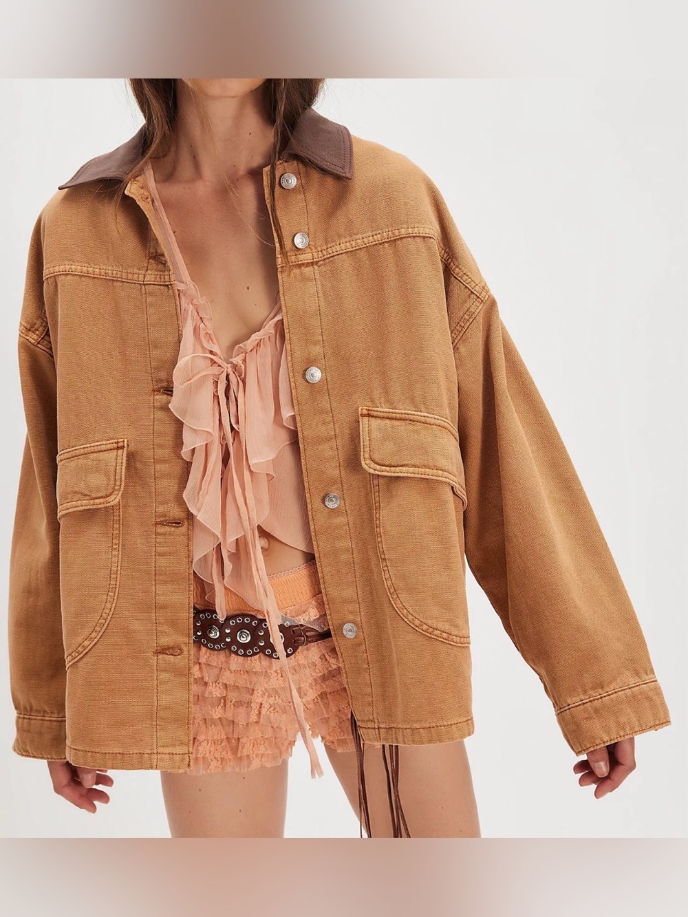 Free People We the Free Lemon Denim Jacket